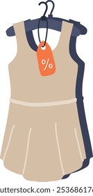 Vestidos Em Deslocamento Com Desconto Ilustração Vetor