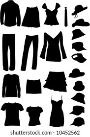 Dresses (women, man) , vector work