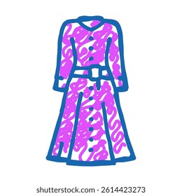 dresses workwear doodle icon sketch vector. dresses workwear sign. isolated symbol illustration