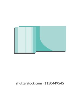 Dressing bandage - sterile medical equipment for first aid in case of injury and cuts isolated on white background. Necessary tool for medicine chest in flat vector illustration.