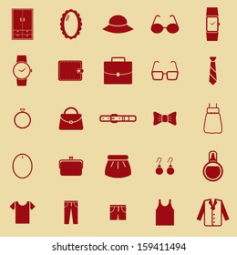 Dressing color icons on brown background, stock vector