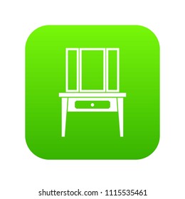 Dressing console, pier-glass in simple style isolated on white background vector illustration
