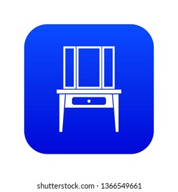 Dressing console, pier-glass in simple style isolated on white background vector illustration