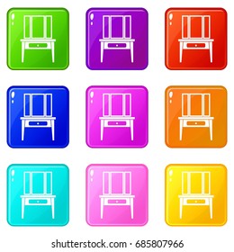 Dressing console, pier-glass in simple style isolated on white background vector illustration