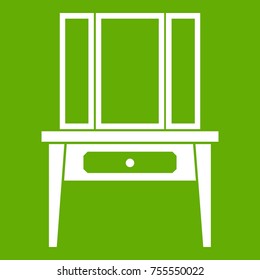 Dressing console, pier-glass in simple style isolated on white background vector illustration