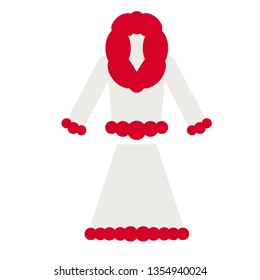 Dressing flat illustration on white