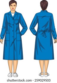 Dressing gown for the woman with pockets and a belt