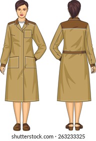 Dressing gown for the woman with pockets and a belt