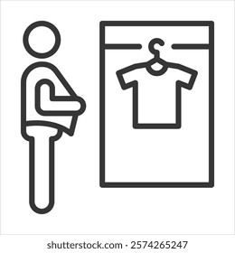 Dressing Grooming Icon Vector Illustration Outline