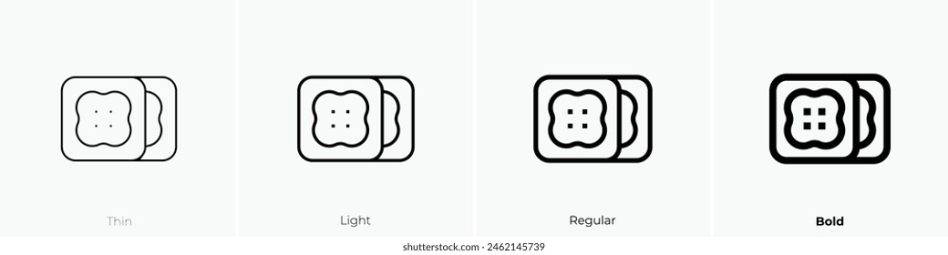 Icono de vestido. Diseño de estilo fino, ligero, regular y audaz aislado sobre fondo blanco