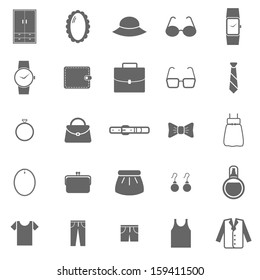 Dressing icons on white background, stock vector