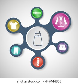 Dressing infographic templates with connected metaballs, stock vector