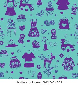 Dressing items designed with seamless patterns for printing
