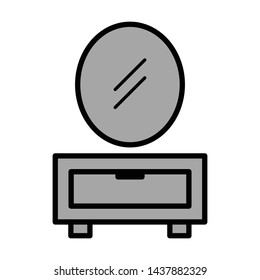 dressing mirror favorites icon vector