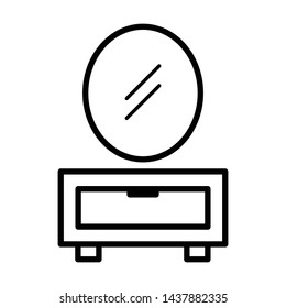 dressing mirror favorites icon vector