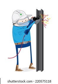 Dressing to practice welding.