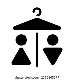 Dressing Room, Fashion Flat Icon Logo Illustration. Fashion Icon-set. Suitable For Web Design, Logo, App.