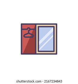 Dressing Room Filled Outline Icon Line Stock Vector (Royalty Free