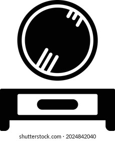 Diseño de iconos de vectores de glifo de sala de vestir