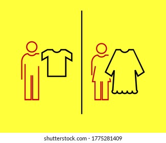 Dressing room  icon. Changing room sign symbol. Fitting room design concept. Illustration vector