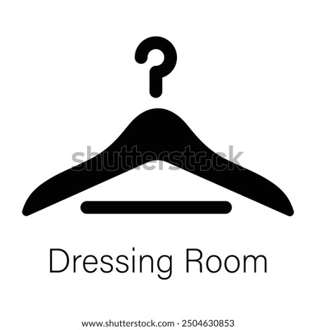 A dressing room icon in glyph style