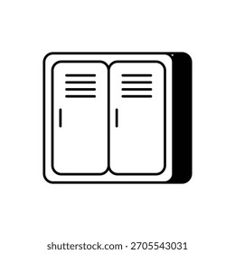 Icono de vestidor con fondo blanco Vector Ilustración de stock