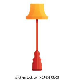 Icono del soporte de la lámpara de la sala de vestir. Caricatura de la lámpara del vestidor de la lámpara de pie icono vectorial para el diseño web aislado en fondo blanco