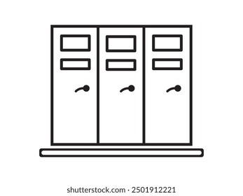 Dressing Room  line Icon, locker room icon for Vector Design illustration.