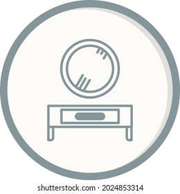 Dressing Room Linear Vector Icon Design