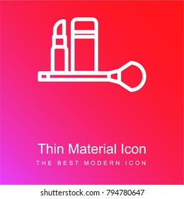 Dressing Room Makeup red and pink gradient material white icon minimal design