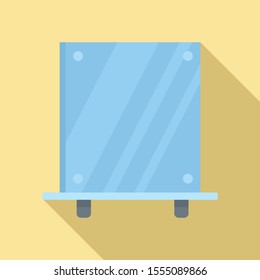 Dressing room mirror icon. Flat illustration of dressing room mirror vector icon for web design