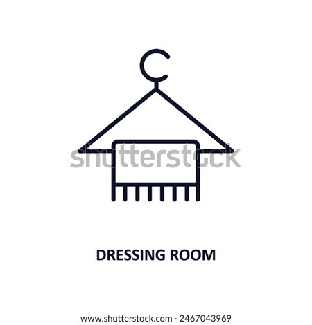 dressing room outline icon.  Thin line icon from cinema collection. Editable vector isolated on white background