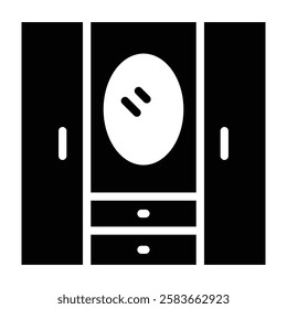 Dressing Room Vector Glyph Icon Vector Design
