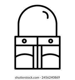 Dressing Room Vector Line Icon Design