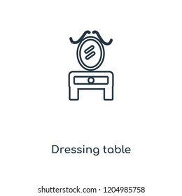 Dressing table concept line icon. Linear Dressing table concept outline symbol design. This simple element illustration can be used for web and mobile UI/UX.