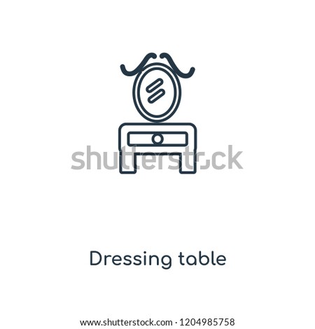 Dressing table concept line icon. Linear Dressing table concept outline symbol design. This simple element illustration can be used for web and mobile UI/UX.