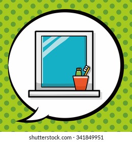 Dressing table doodle, speech bubble