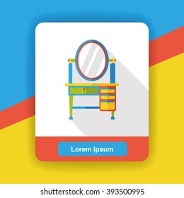 Dressing table flat icon