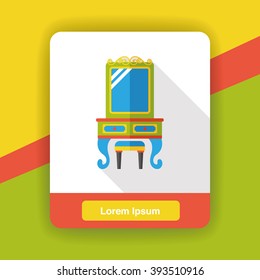 Dressing table flat icon