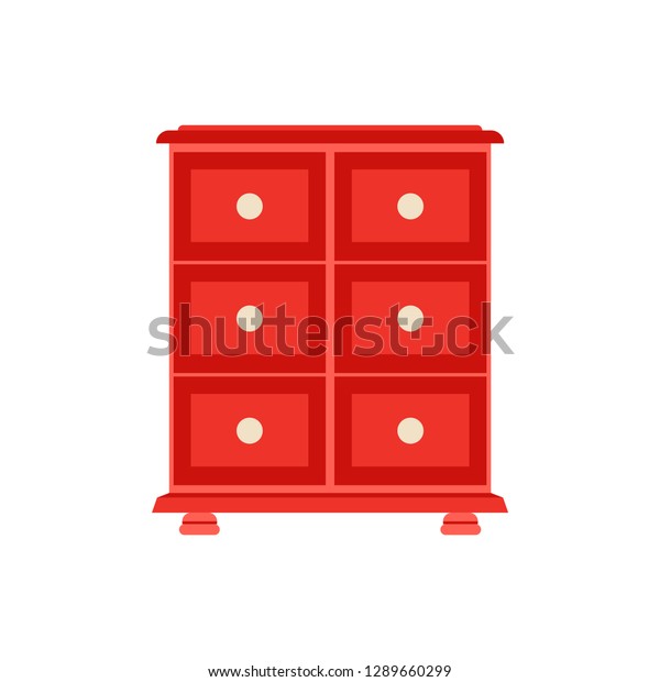 Dressing Table House Decoration Bedroom Wood Stock Vector