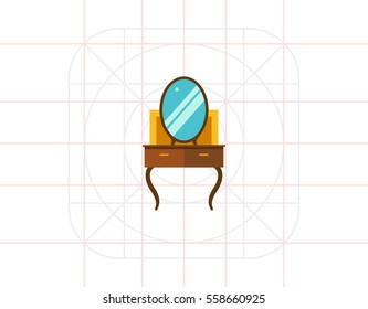 Dressing table icon