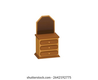  dressing table icon 3d illustration render
