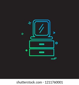 Dressing table icon design vector