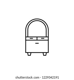 dressing table  icon. Element of outline furniture icon. Thin line icon for website design and development, app development. Premium icon