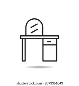 dressing table icon. high quality icons suitable for furniture business, internet, web design graphic assets, apps, drawing and coloring books, print media, etc. EPS 10 vector line icon