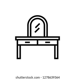 Dressing table Icon Outline Vector 