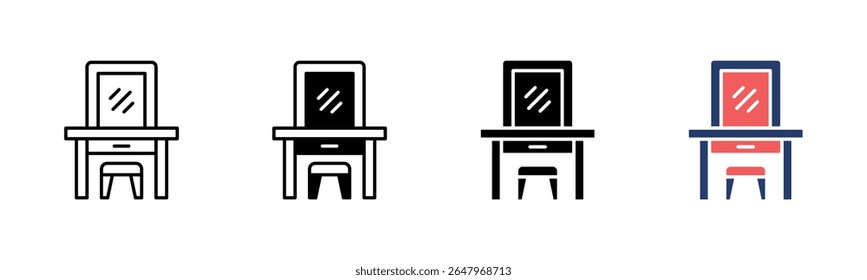 Dressing Table icon sheet multiple style collection
