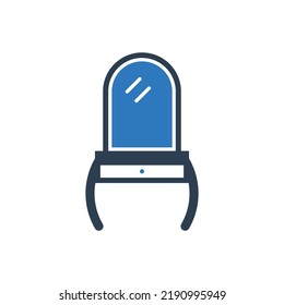 Dressing Table Icon Sign Symbol Vector