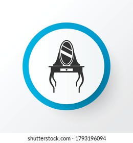 Dressing table icon symbol. Premium quality isolated makeup desk element in trendy style.
