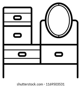 Dressing Table Icon vector